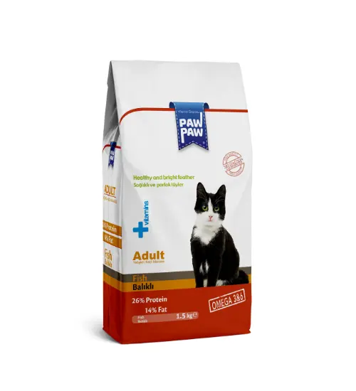 PawPaw Adult Cat Food Fish 1.5kg -    