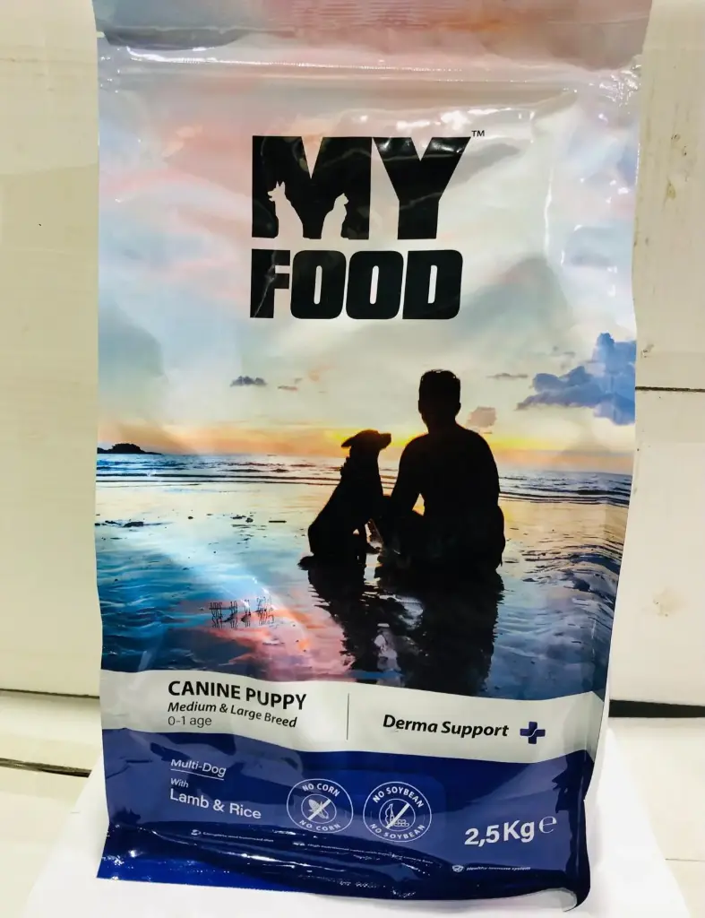 ماي فود طعام جرو متوسط ​​وكبير لحم الضأن والأرز 2.5 كيلو